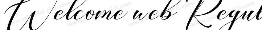 Welcome web Regular字体转换